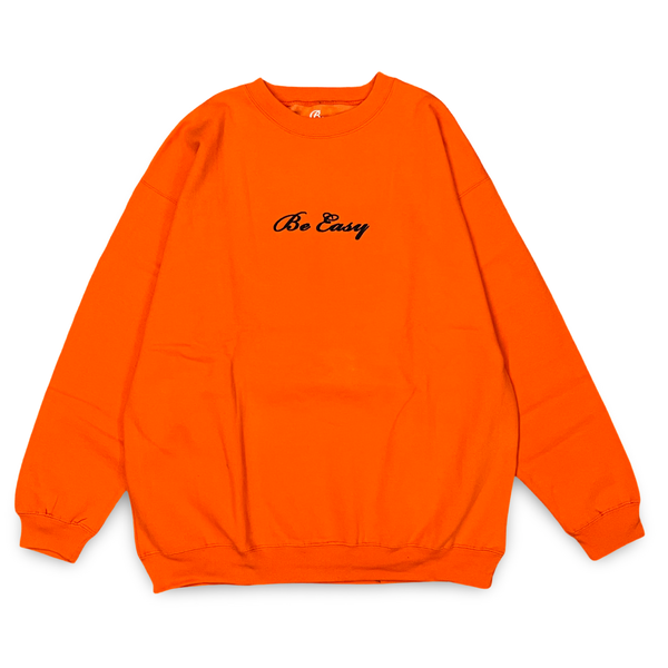 Orange crewneck sweatshirt