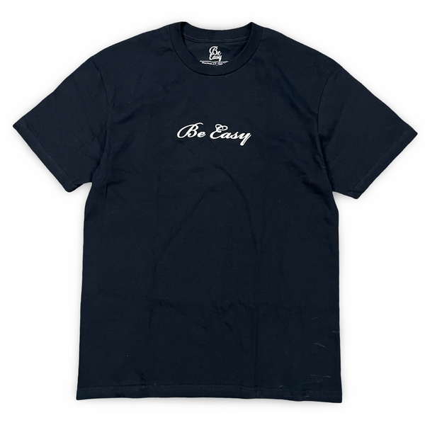 Classic black embroidered tee