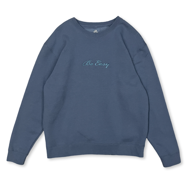 Blue on blue crewneck sweatshirt