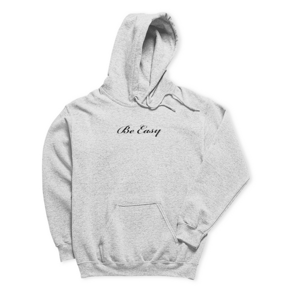 embroidered gray hoodie