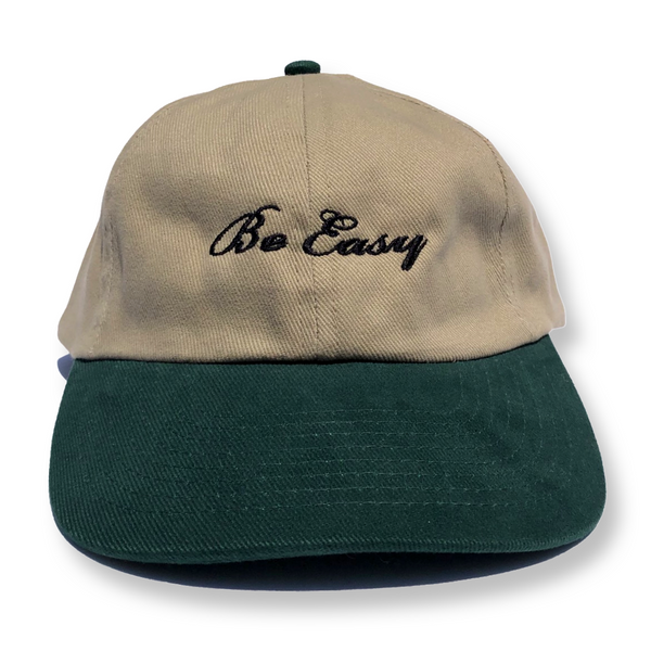 green/tan two-tone hat