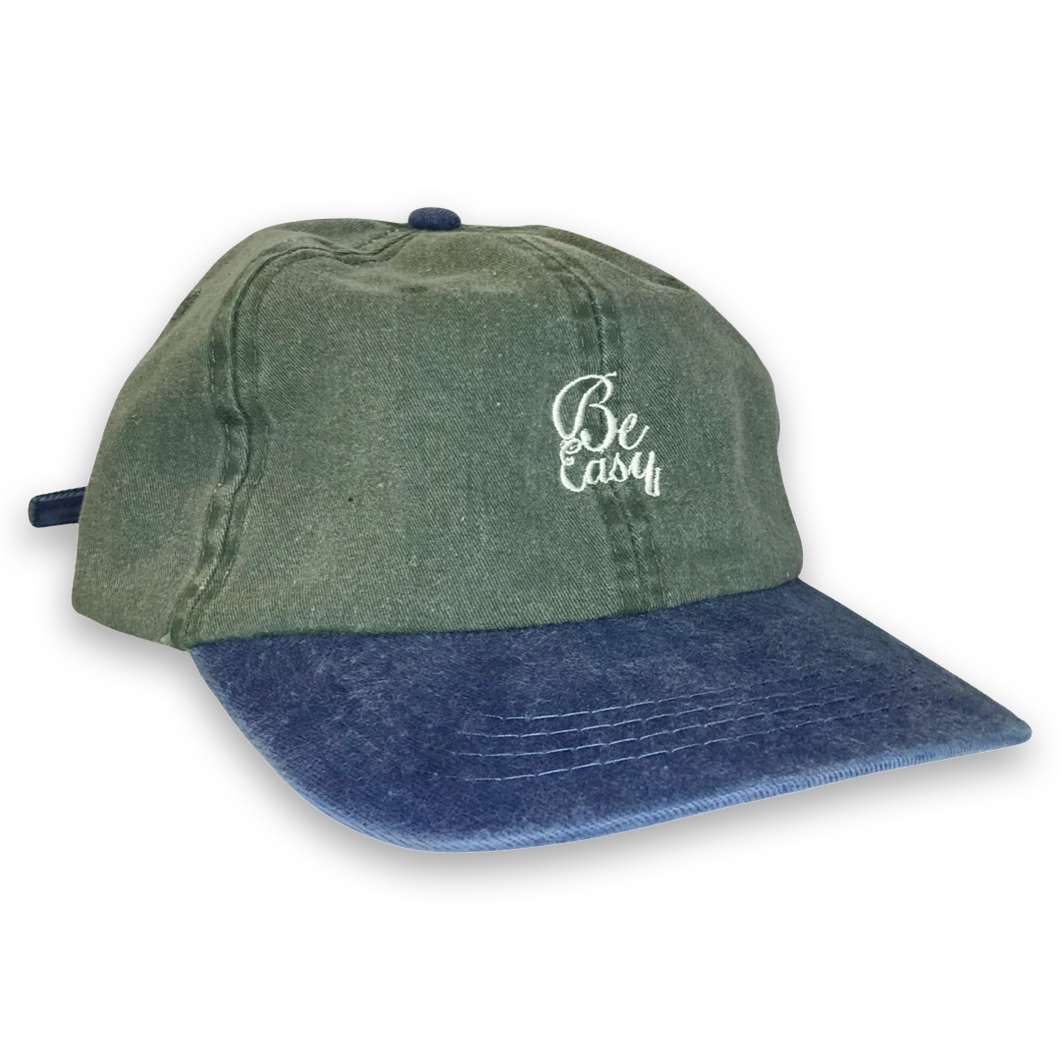 blue/green two-tone hat